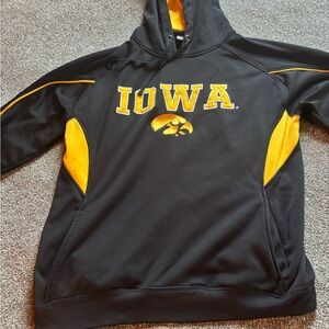 Men’s SZ XL Iowa Hawk Eyes Black and Yellow pull over Hoodie